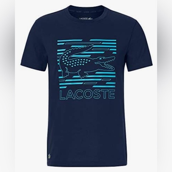 Lacoste Men's Navy Graphic T-Shirt XXL - Picture 3 of 15